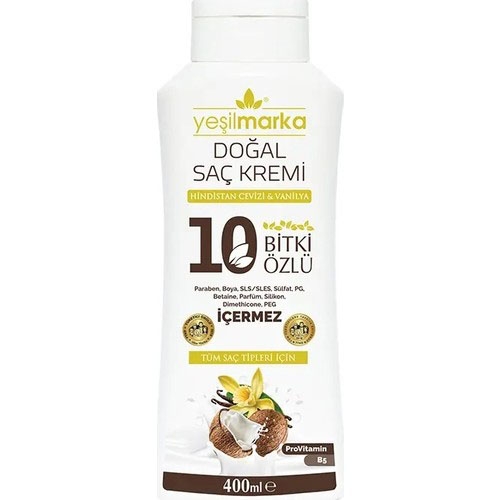 Yeşilmarka Doğal Saç Kremi – Tüm Saç Tipleri İçin 400 Ml