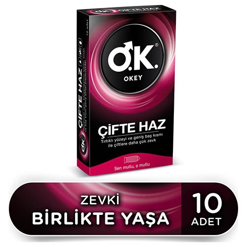 Okey Çifte Haz Prezervatif 10’lu