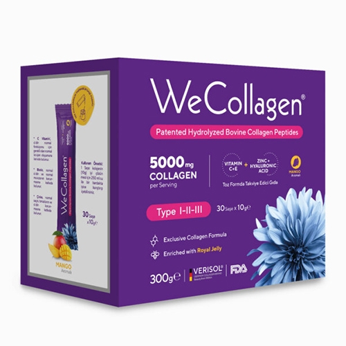 WeCollagen Tip 1-2-3 Toz Kolajen Saşe 30x10gr