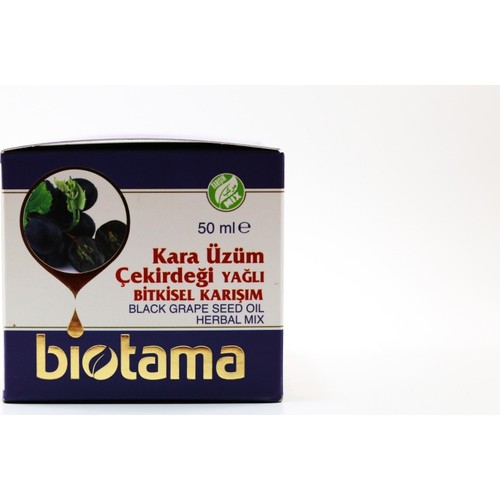 Biotama Kara Üzüm Çekirdeği Yağlı Bitkisel Karışım ( Katı ) 50Ml