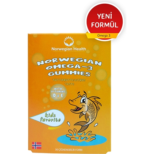 Norwegian Health Çocuk Omega 3 Ciğnenebilir Gummies 30 Kapsül