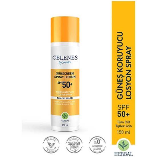 Celenes Güneş Koruyucu Losyon Sprey 50 Spf 150 ml 