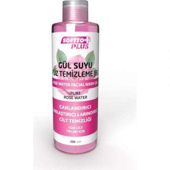 SOFTTO PLUS GÜL SUYU YÜZ TEMİZLEME JELİ 200 ML