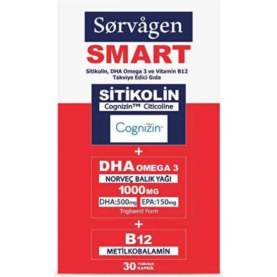 Sorvagen Smart Sitikolin 30 Kapsül